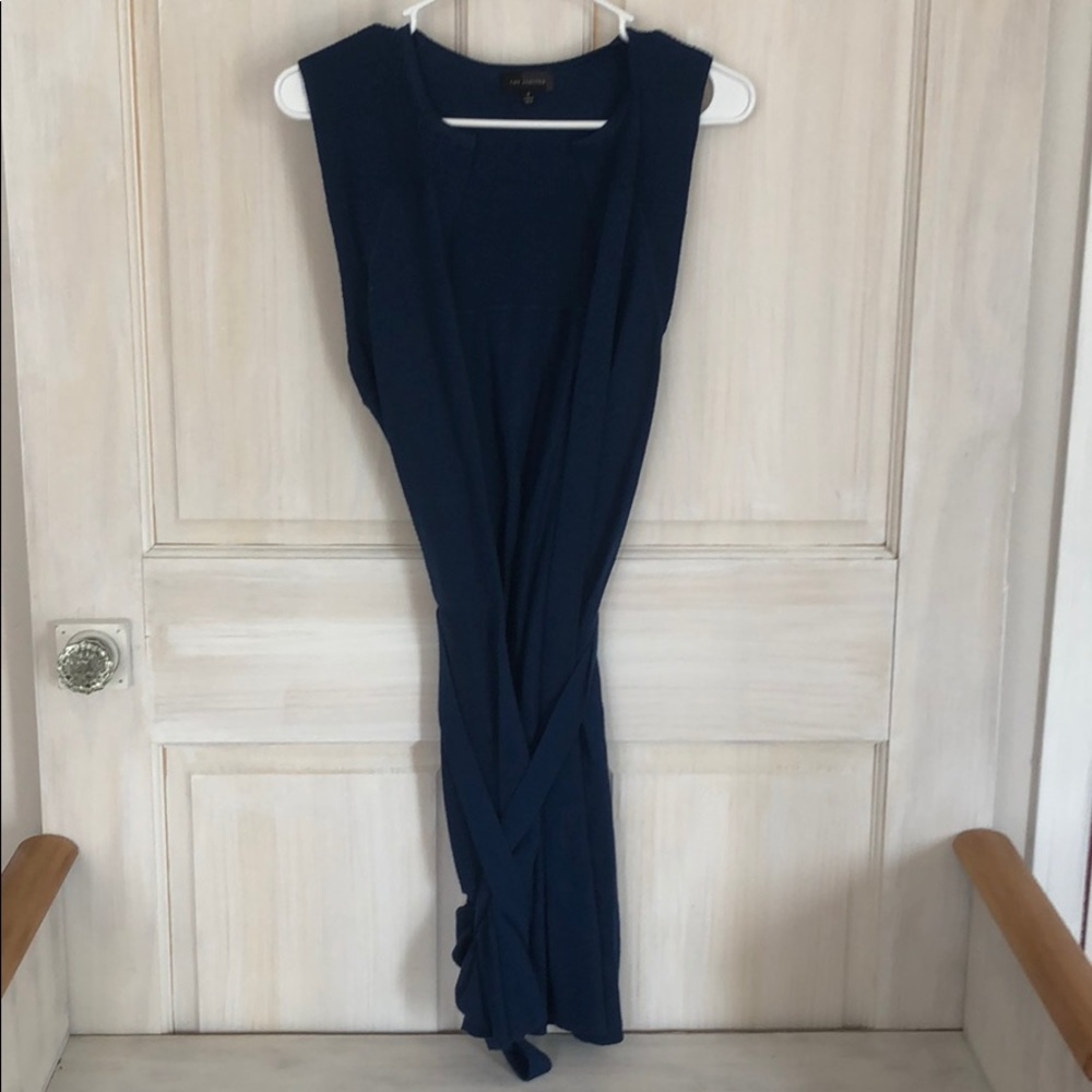 Blue tie cardigan